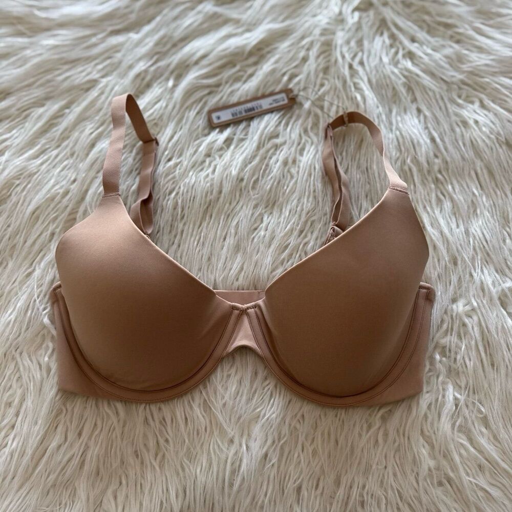 Skims Fits Everybody Scoop Plunge Bra Clay Size 32DD - Picture 2 of 5